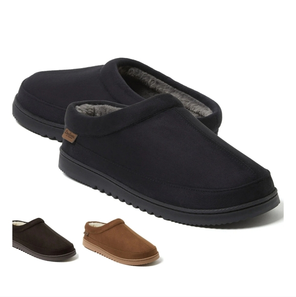 new DEARFOAMS men's SLIPPERS/ CLOGS brand new BLACK sizes L & XL - 11/12 & 13/14 - Picture 2 of 7